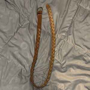 Levi's Braided Leather Belt with Brass Buckle
